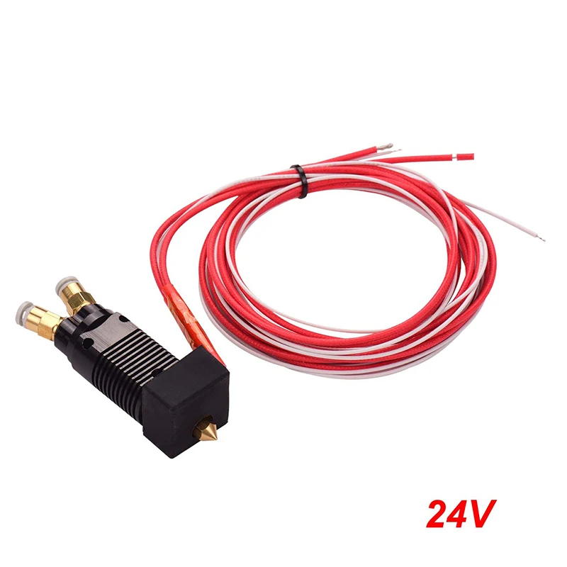2 в 1 двойной цветной металлический Hotend экструдер комплект с кабелем 0 4 мм