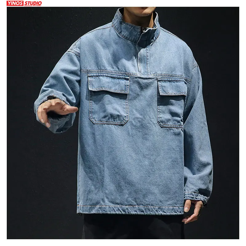 Прямая поставка 2020 Осенняя уличная джинсовая куртка однотонные ветрозащитные