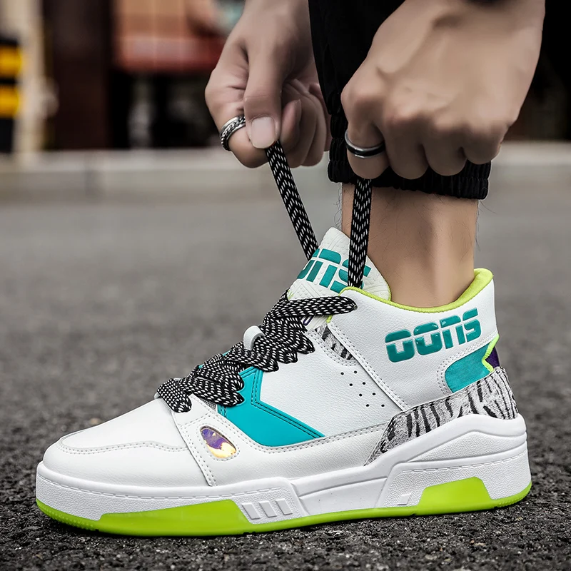 

Мужские кроссовки 2019, модная нескользящая обувь для тренировок на платформе, модная брендовая массивная повседневная обувь, мужская кожана...