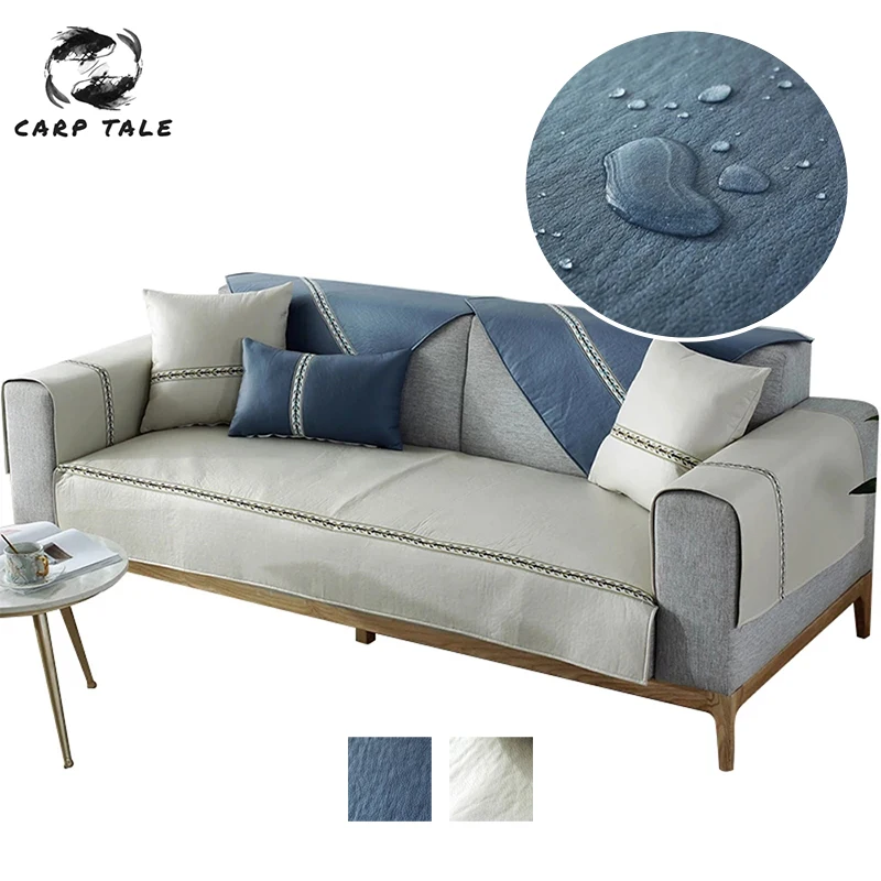 

New Waterproof Sofa Cover Urine-proof Imitation Leather Non-slip Sofa Couch Cover Nordic Non-sticky Pet Sofa Towel Cushion Cover