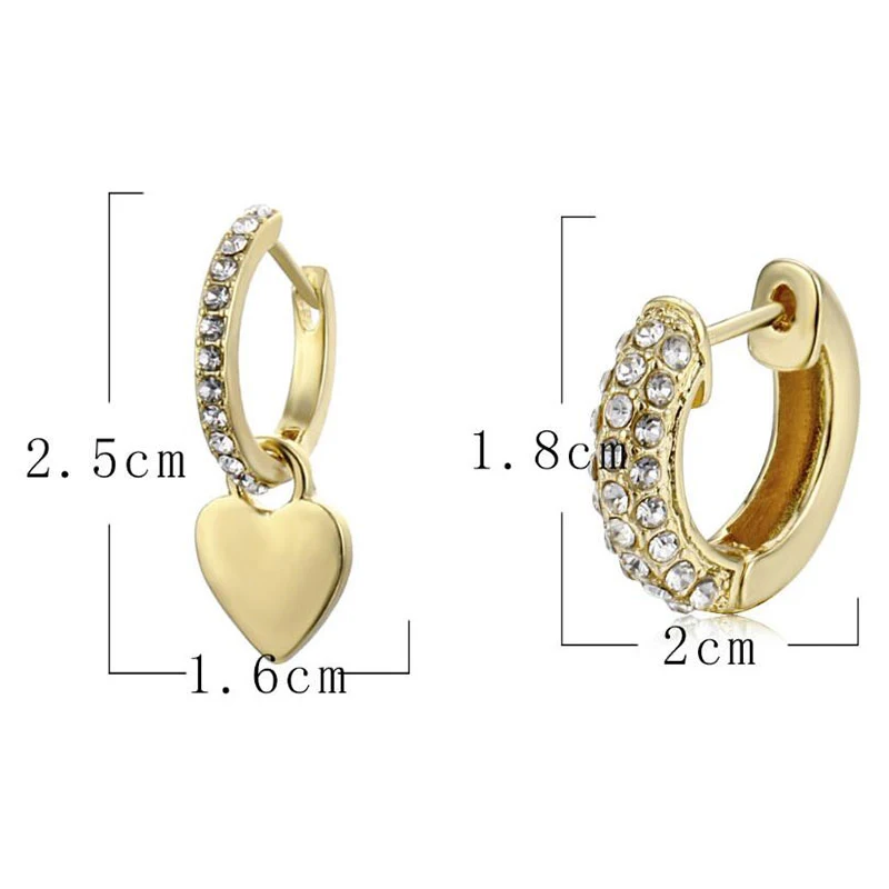 

1 Piece Hoop Dangle Earrings Neon Green Yellow Bright Fluorescent Jewelry Enamel Geometric Heart CZ Rainbow Gold Color Earring