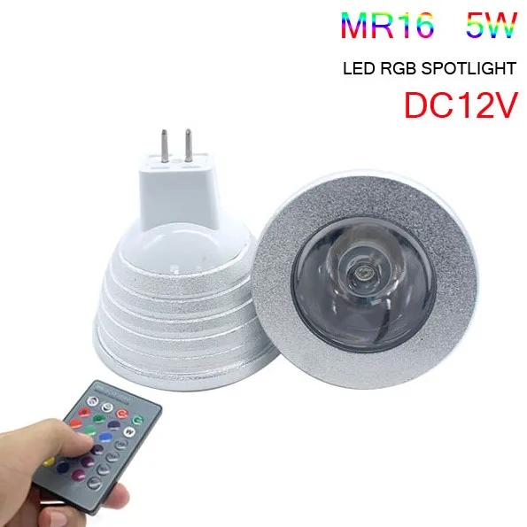 Lowest price RGB lamp led E27 E14 GU10 GU5.3 85-265V LED Bulb Spotlight with 24Keys IR Remote Controller 5W Lamp | Освещение