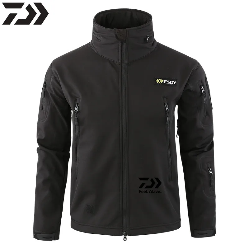 

2021 Winter Thicken Daiwa Men's Fishing Coat Waterproof Windproof Daiwa Hoodie Fishing Jacket Tactics Outdoor Sport Fishing Wear