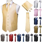 Hi-Tie Новый Дизайн Пейсли платье жилет комплект для мужчин Шелковый жаккардовый мужской жилет костюм мужской жилет для свадьбы деловой пиджак