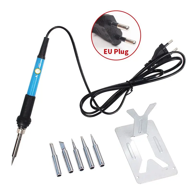 

GTBL 60W Adjustable Temperature Electric Soldering Iron Handle Heat Pencil Tool With Iron Tips Stand For Welding Solder Rework R