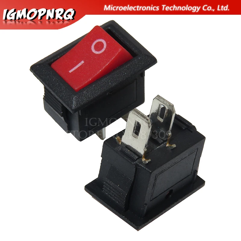 Кнопочный переключатель 10x15 мм SPST 2Pin 3pin 3A 250V KCD11, 10 шт., кнопочный переключатель 10 мм * 15 мм, черный, красный и белый (art.: 3a35aaf2896) - 3a35aaf2896