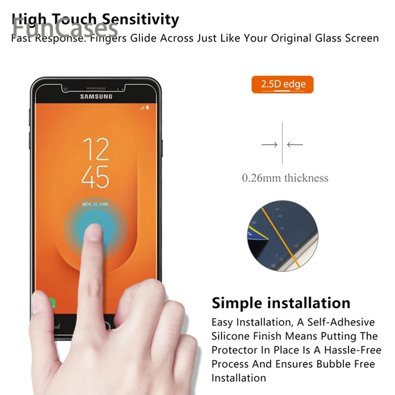 Закаленное стекло на экран для samsung Galaxy J5 2016 J7 Prime 2 закаленное J3 2015 9H HD Стекло J730 2017