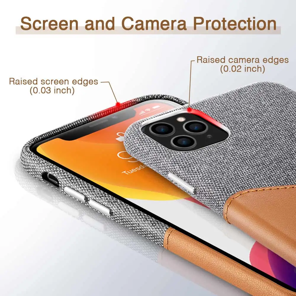 Чехол ESR для iPhone 11 Pro XR XS Max, брендовый Роскошный кожаный чехол со слотом для карт, противоударный чехол-кошелек для iPhone iphon