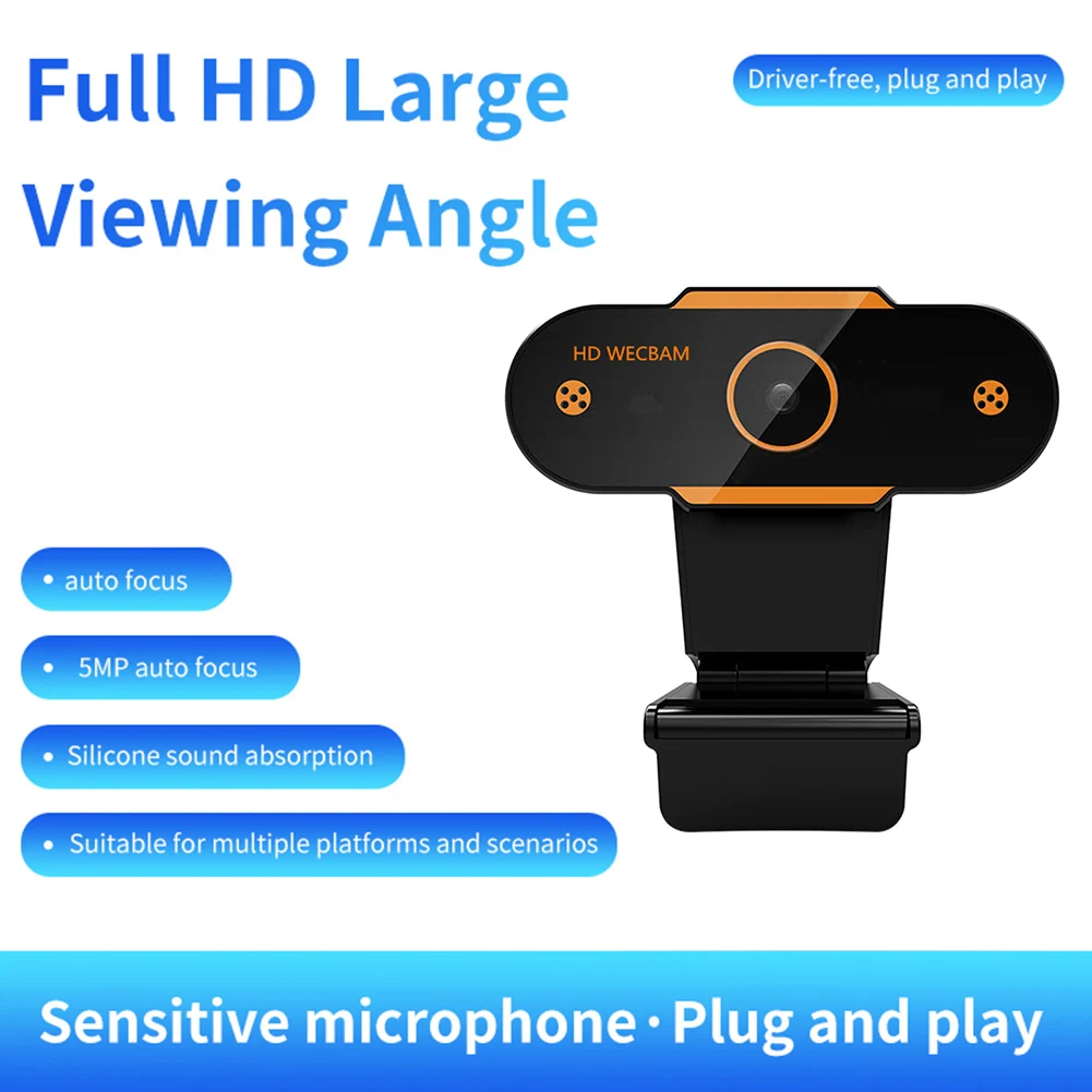 

1080P Full HD USB Web Camera with Microphone for Video Conference Live Streaming Digital USB Video Recorder Home Office