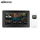 Метеостанция KKMOON, Многофункциональный цветной монитор с Wi-Fi, управление через приложение, умный цифровой Внутренний и наружный термометр, гигрометр