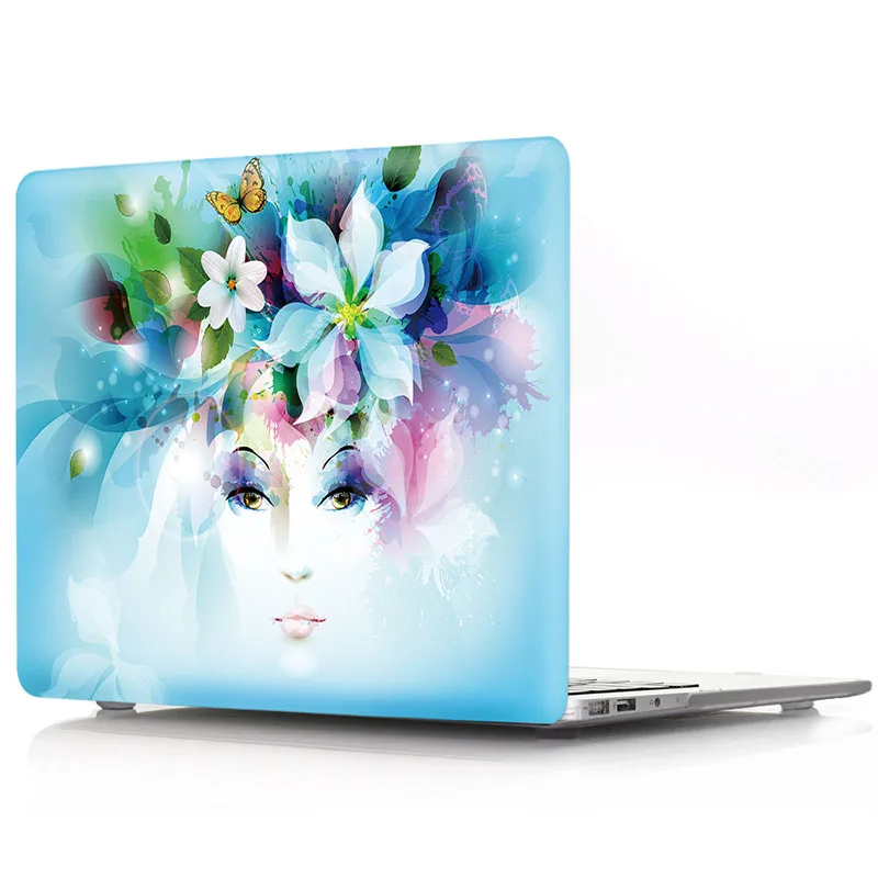 Жесткий чехол для ноутбука AIBOULLY Flower Girl Apple macbook Air 11 13 Retina 12 Macbook 15 сенсорная
