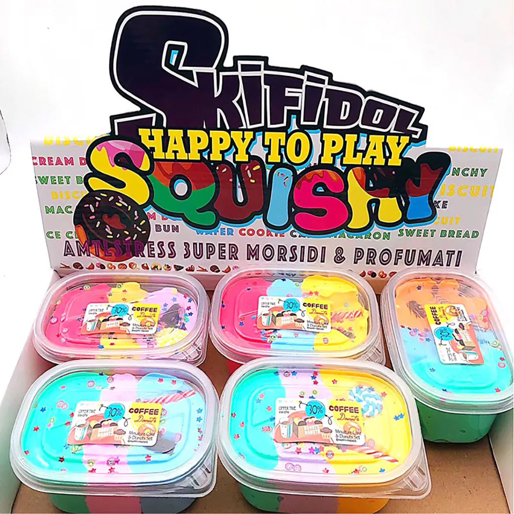 

Finger Decompression Toys Slime Ice Cream Squeezing Foaming Gel Three-color Fruit Slices Can Be Blown Korean Version