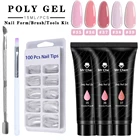 Набор лаков Mr Chem Poly набор гелей для ногтей, 15 мл, прозрачный УФ-гель лаков для ногтей, быстрое наращивание, долговечный маникюрный набор