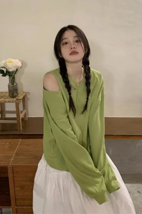 

Autumn Korean Style Sense of Design Loose Fire Rac