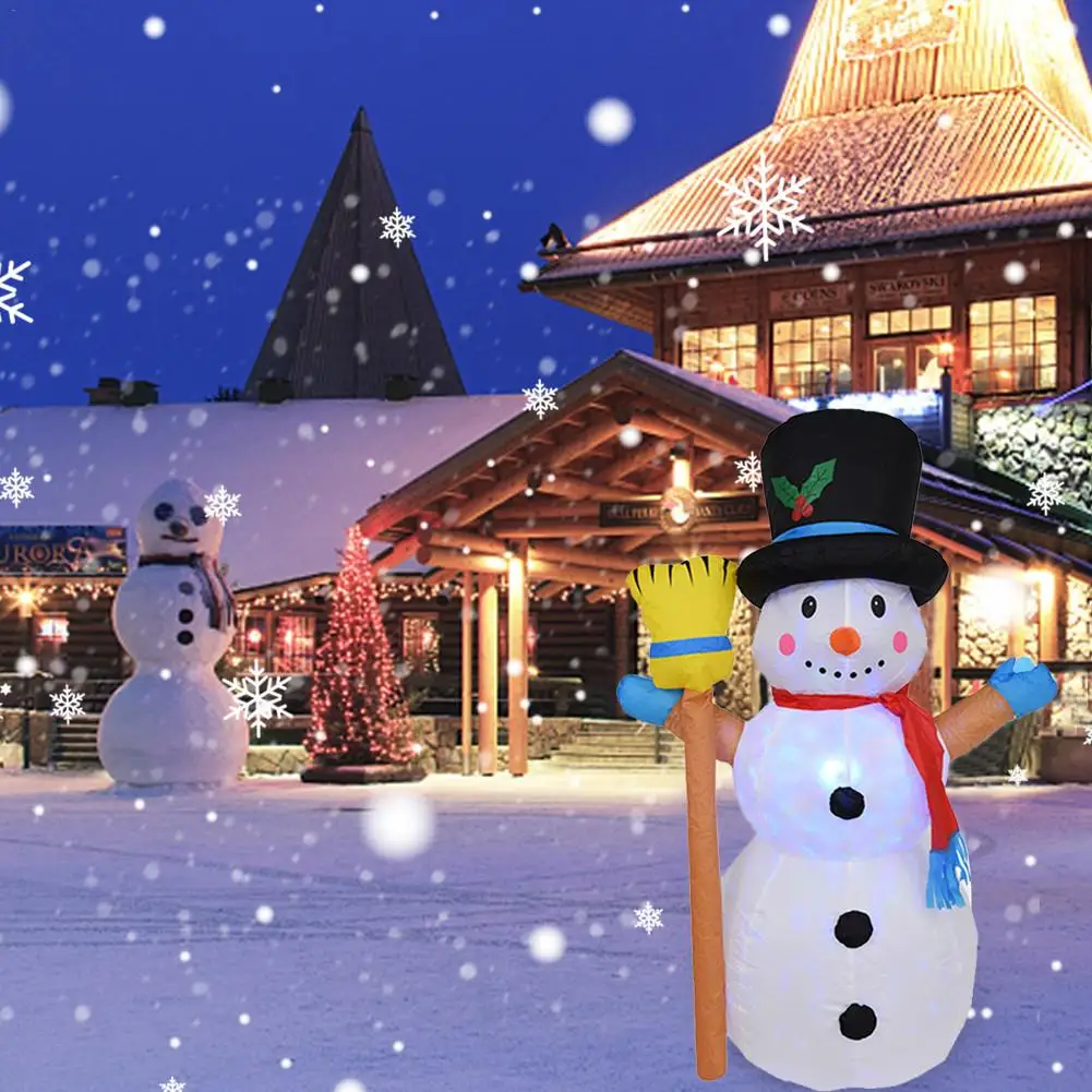 

2019 Newest Christmas Light Rotating Inflatable Lamp Christmas Snowman Mold For Courtyard Decorations