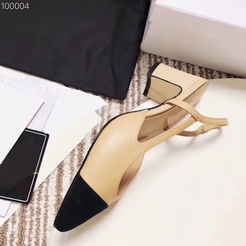 

Prowow Shallow Sandals Woman Genuine Leather Mid Heel Summer Luxury Designer Brand High Heel Ladies Shoes Zapatos De Mujer