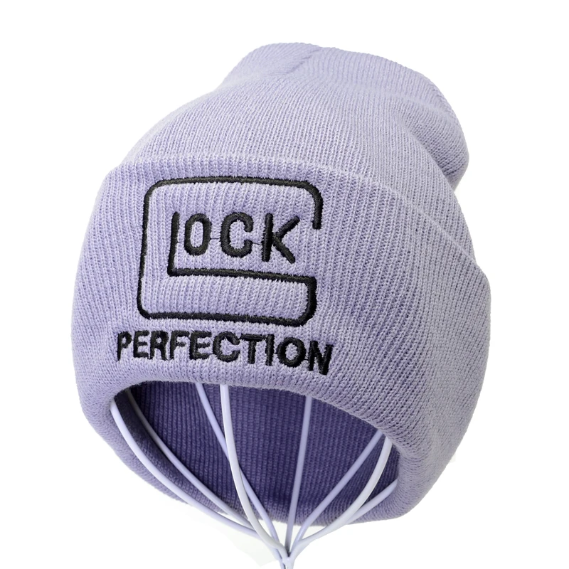 Вязаная тактическая шапка с надписью Glock вязаная крючком эластичная Теплые