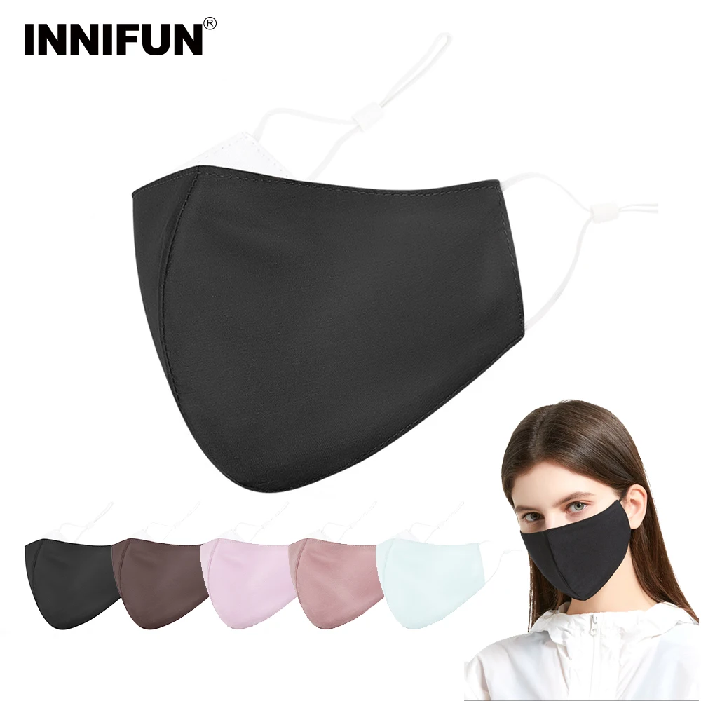 

Pure Color Face Mask Anti Droplet Dust Smog PM2.5 Mouth Mask Superior Cotton Fabric Washable Reusable Breathing Mascarillas