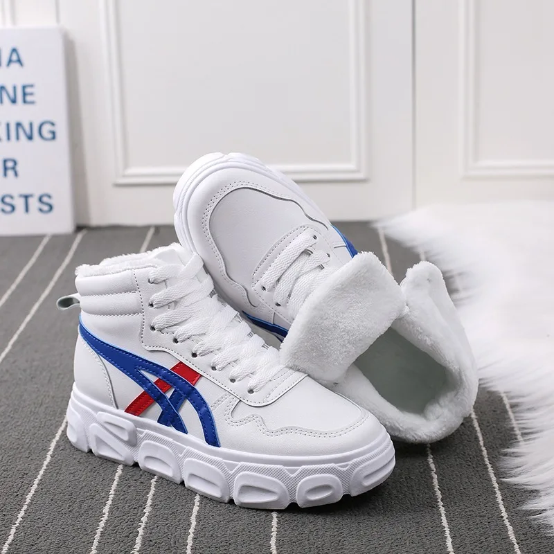 Женские модные ботинки брендовые бархатные повседневные кроссовки зимняя новая