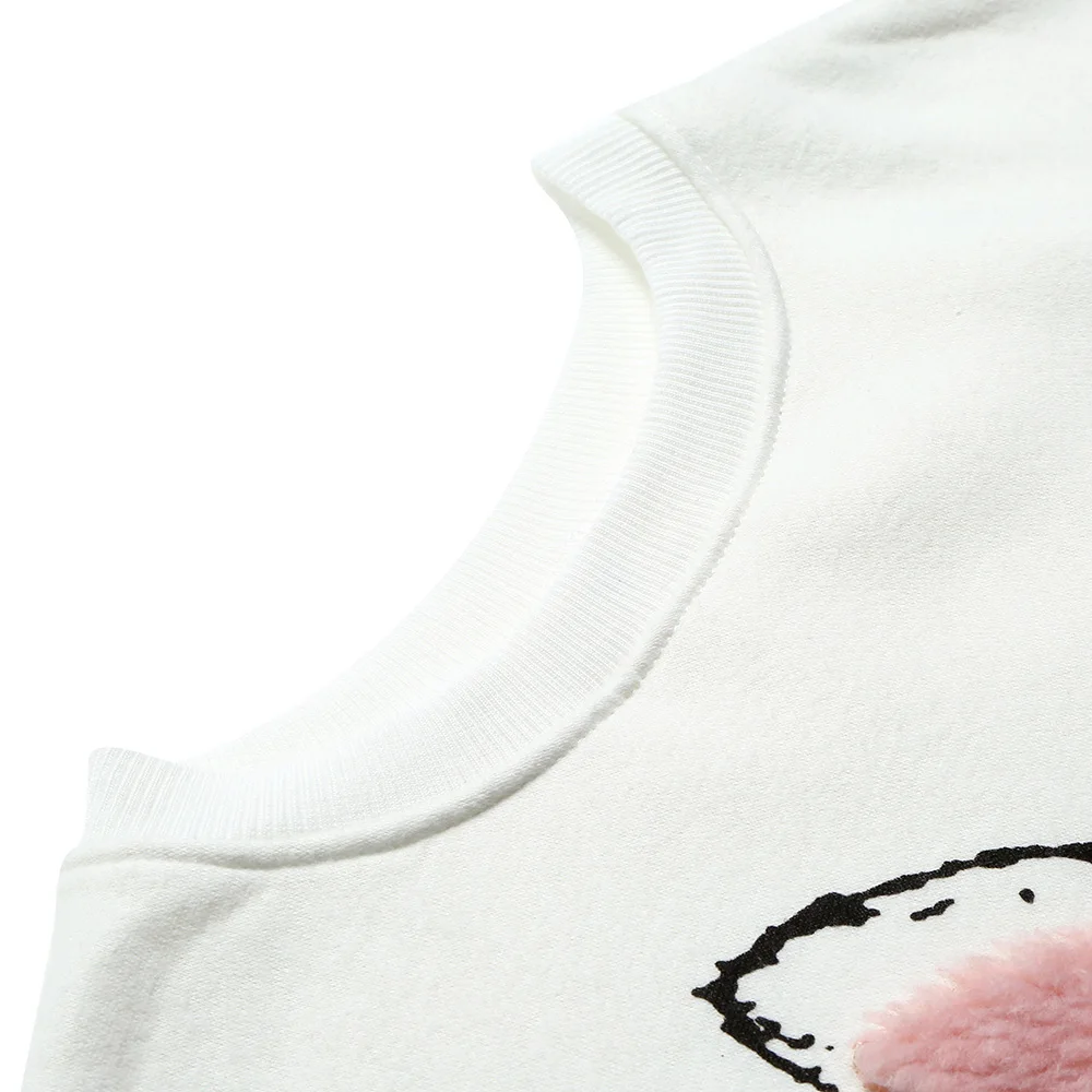 Fleece Hoodies Women Pullover Round Collar Cat Pattern Letter Print Long Sleeve Sweatshirt Fall Winter Jumper Top Female Tunic | Женская