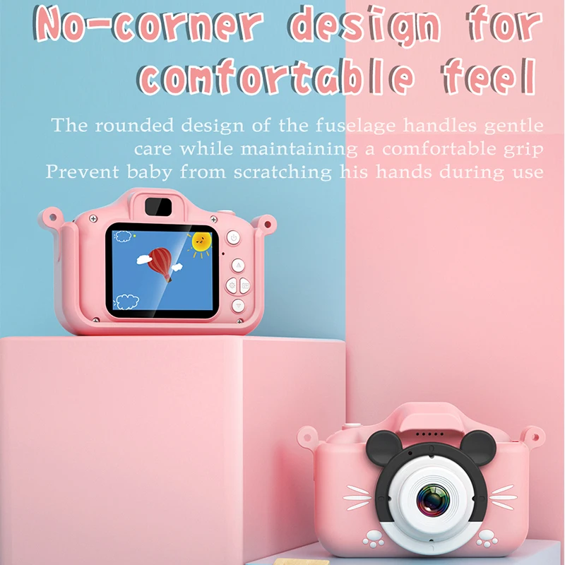 Мини-камера для детей с защитой от падения двойная и фронтальная цифровая камера