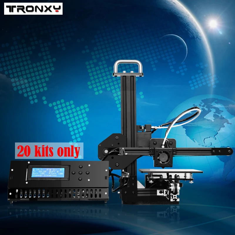Tronxy образование 3d принтер DIY Набор Высокоточный Настольный алюминиевый профиль 3d Imprimante X1 3d машина