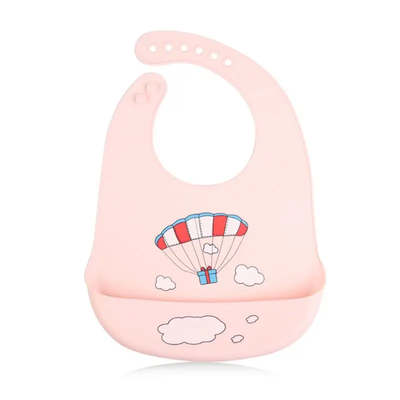 Водонепроницаемые силиконовые детские нагрудники карамельного цвета самолёт