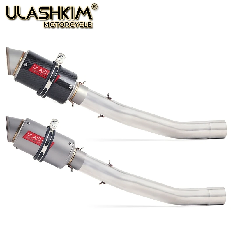 

Мотоцикл выхлопной полная система среднего звена труба глушитель выхлопной трубы Slip On выхлопных газов для Kawasaki ZX-6R ZX6R ZX 6R ниндзя 636 2008-2019