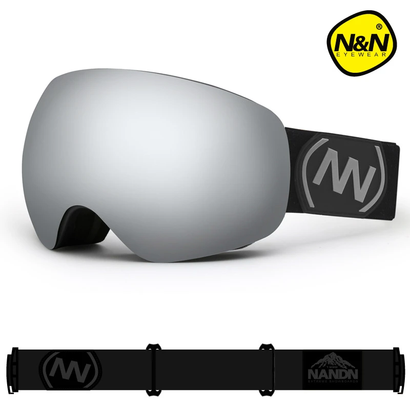 Зимние мужские лыжные очки двухслойные УФ 400 анти туман большая Лыжная маска для