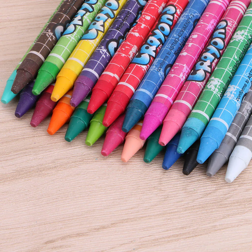 1 Set Wax Crayon Stick Kid Painting Safety Student Drawing Sketching Art Tool Colorful Kids Paint Stik Pen 8/12/24 Colors