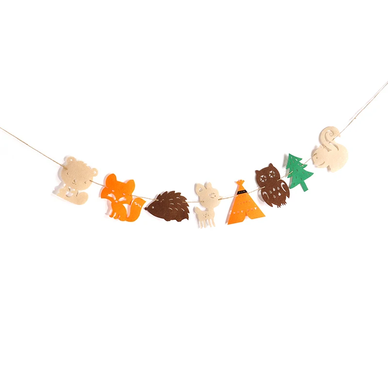 TPXCKz горячая Распродажа Мультяшные животные баннер флаги лес Ежик белка лиса