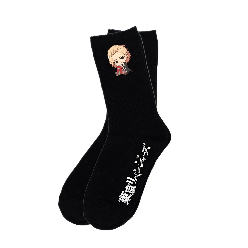 

Tokyo Revengers Cosplay Socks Black White Soft Sport Socks Anime Manjiro Ken Takemichi Baji Chifuyu Kazutora Gift
