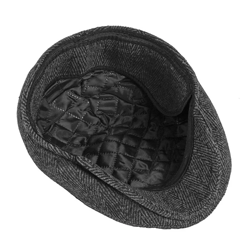 Зимняя кепка из шерсти Фибоначчи Смешанная Кепка-газетчик Ретро стиль для