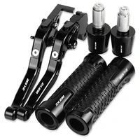 zx 10r motorcycle aluminum adjustable brake clutch levers handlebar hand grips ends for kawasaki zx10r zx 10r 2004 2005