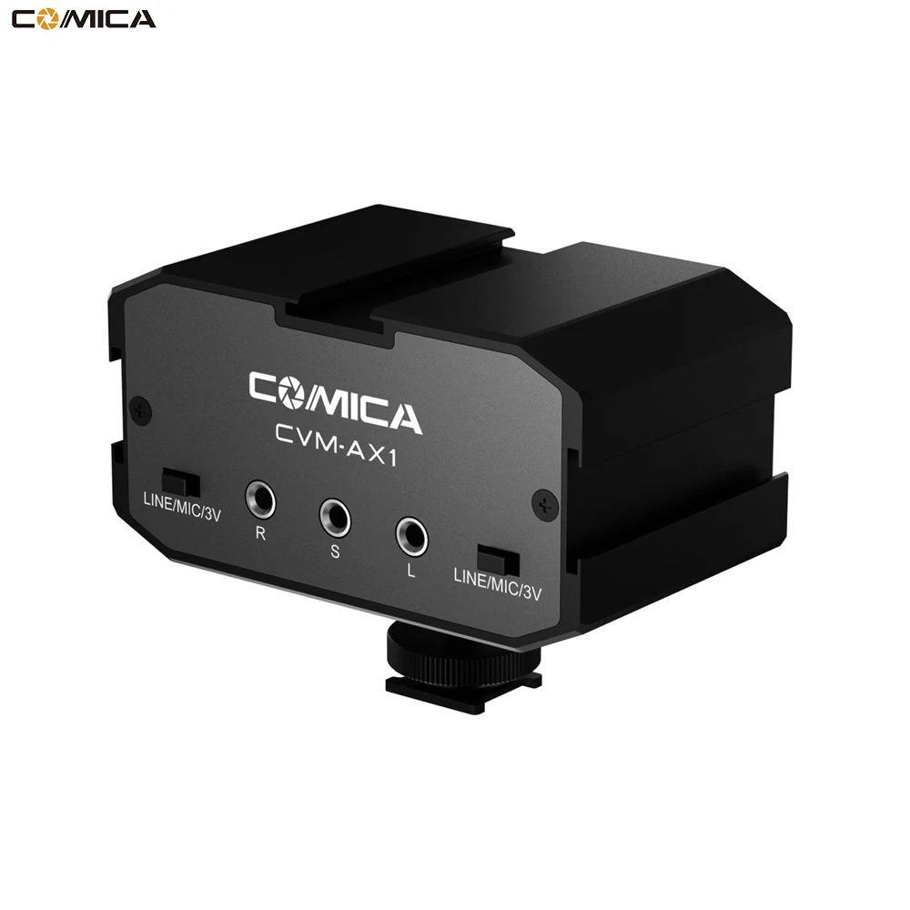 Comica CVM AX1 Audio адаптер смесителя Универсальный двухканальный усилитель микрофона