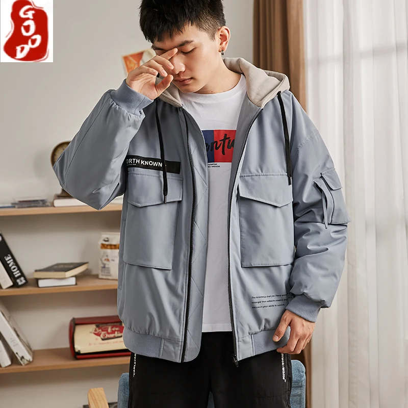 

Men Jacket Mens Clothing Winter Jacket Men Parkas Warm Jacket Short Coat Fashion 2021 Hooded Ropa Hombre 624410062401 Pph731