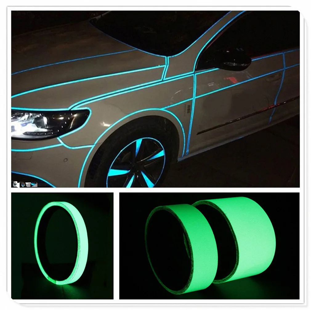 Автомобильная Лента для ночной безопасности 3 м светящиеся наклейки Skoda Opel DAF RAM