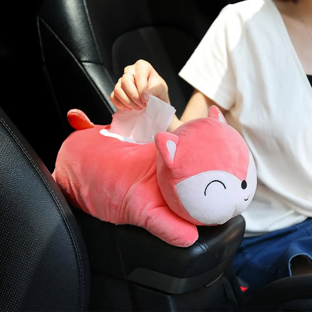 Creative Cartoon Paper Napkin Tissue Box Animal High Quality Universal Car Armrest CD | Дом и сад