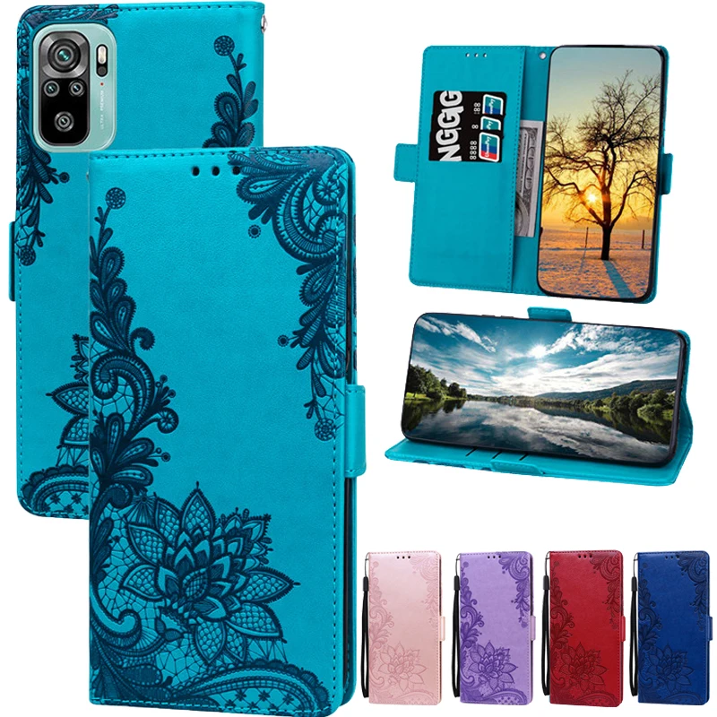 Кожаный чехол-книжка для Xiaomi Redmi 10 Note 5 Pro 9 10s 9S 9A 9T 9AT 9C NFC Poco X3 F3 M3 11T Mi 11 Lite 11i - купить