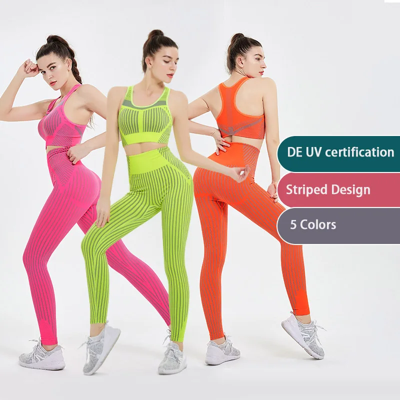 

2021 Yoga Clothes Women Suit Leggings Hip Bra Tops Running Sports Suit Women Girls fitness Clothes