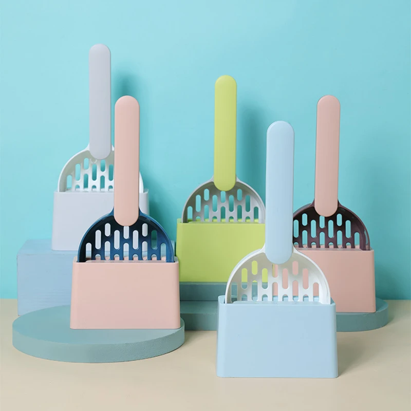 

Комплект лопат для кошачьего туалета, Модный прочный песчаный фильтр для кошек, совок, щенков, котят, уборщик для уборки, легко хранить