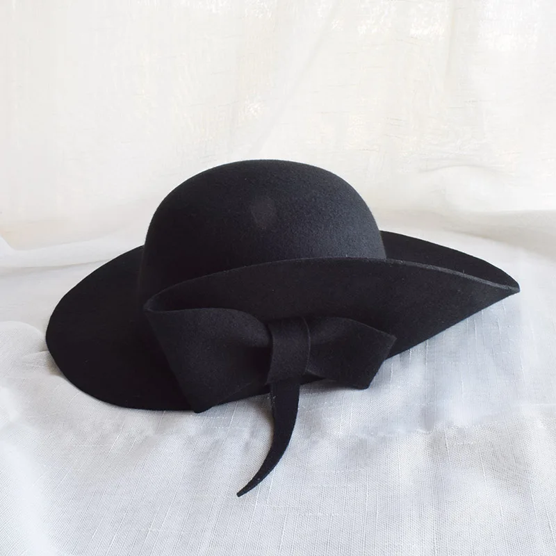 Шляпа фетровая женская широкополая шерстяная ELDW032 | Аксессуары для одежды