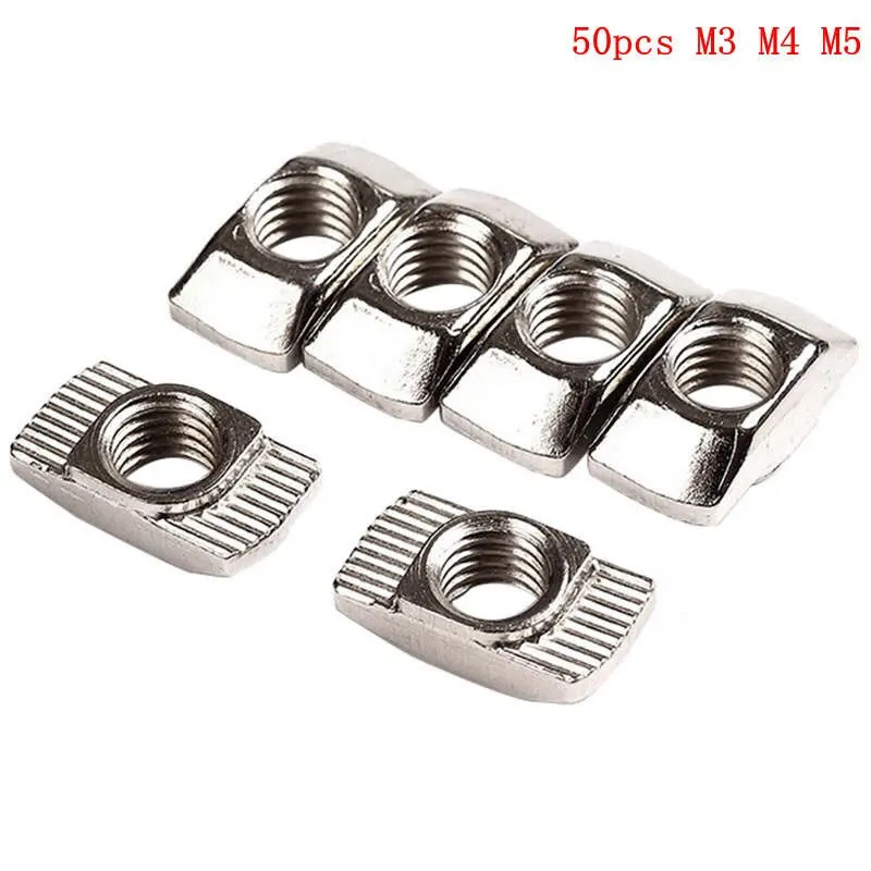 50 шт. M3/M4/M510 * 6 для 20 серий резьбовых Т образных гаек гайка скользящая Молоток