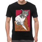 Модная мужская футболка Beastars, новая футболка с коротким рукавом, с изображением волка, аниме, пушистого манги, легоши, хлопковая футболка, топ, одежда
