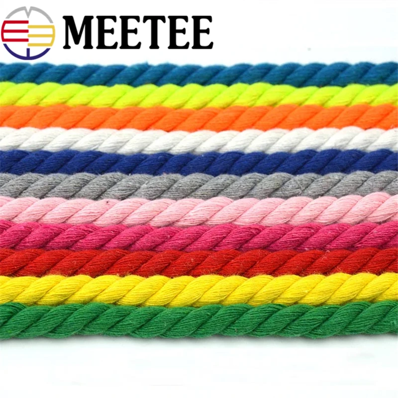 Тканые хлопковые шнуры 5 метров 10 мм | Дом и сад