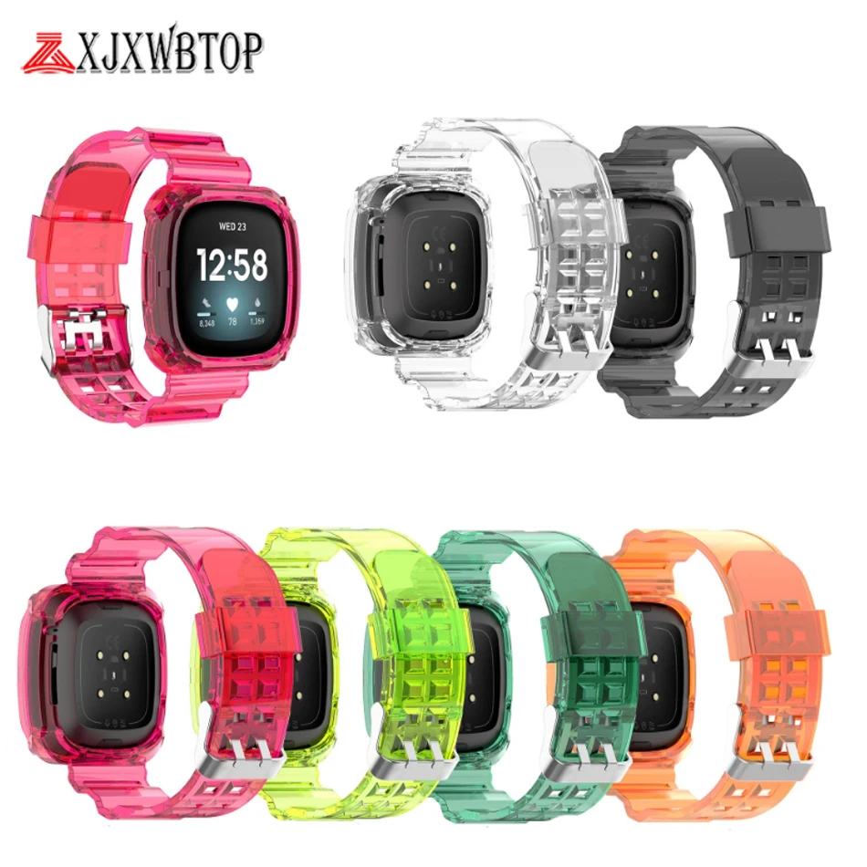 Smartwatch Glacier прозрачный ремешок на запястье в одном стиле для Fitbit Versa 3 Sense