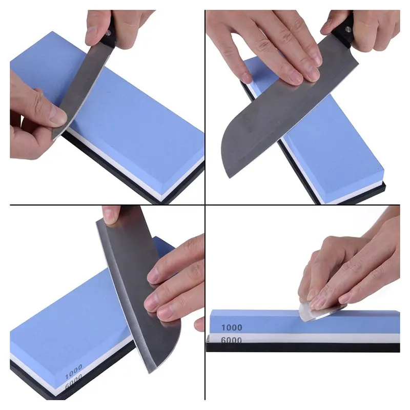 

Professional Grade 2-IN-1 1000/6000 Grit Whetstone 2-sided Corundum Coarse Sharpening Fine Knife Sharpening Stones With Honing-R