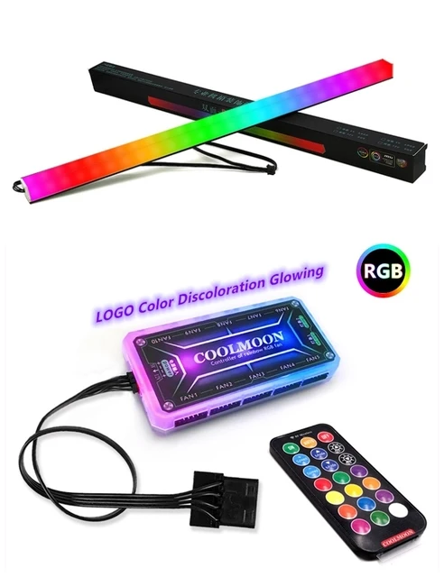 

CoolMoon Aluminum RGB PC Case LED Light Bar 30cm Magnetic Desktop Computer Motherboard Light Strip 5V/3PIN ARGB Symphony