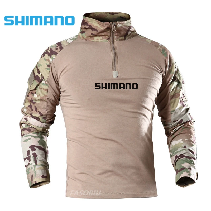 

Мужская спортивная куртка для рыбалки на открытом воздухе износостойкая камуфляжная рубашка с защитой от УФ излучения для походов и рыбалк...