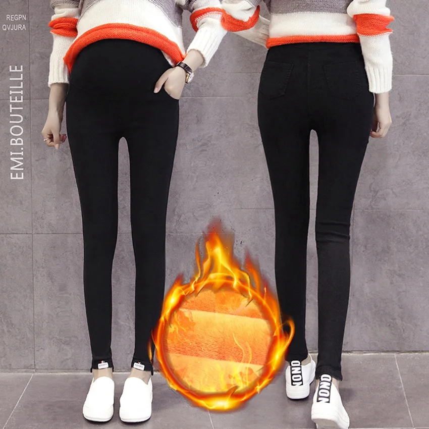 Штаны для беременных женщин Осень Брюки зимние штаны подтяжки живота теплые